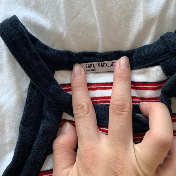 ZARA STRIPED HALTER CROP TOP - Picture 3 of 3